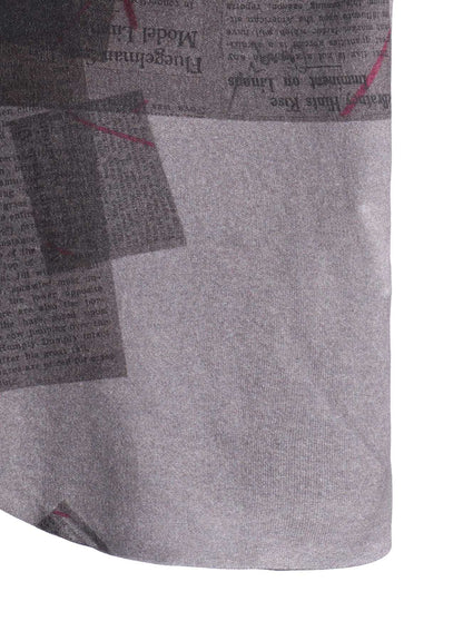 CELLULOSE NEWSPAPER PRINT CARDIGAN