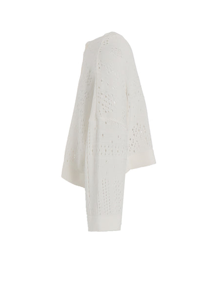 PATCHWORK LACE CROPPED CARDIGAN