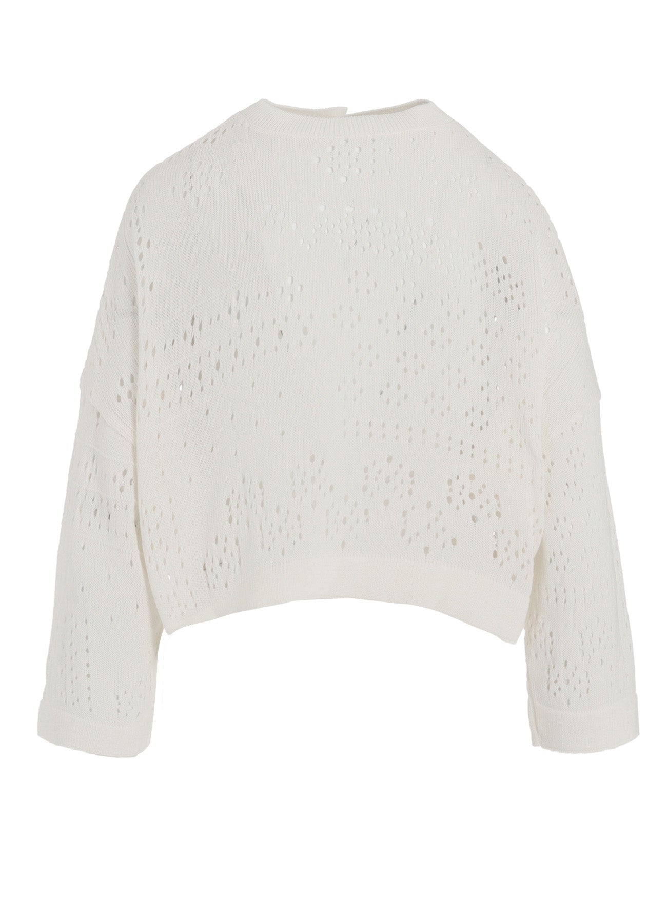 PATCHWORK LACE CROPPED CARDIGAN