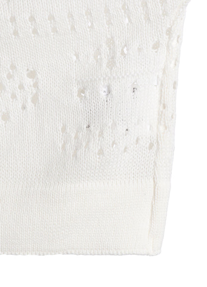 PATCHWORK LACE CROPPED CARDIGAN