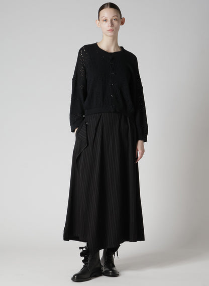 PATCHWORK LACE CROPPED CARDIGAN