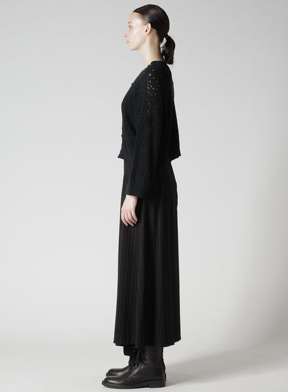 PATCHWORK LACE CROPPED CARDIGAN