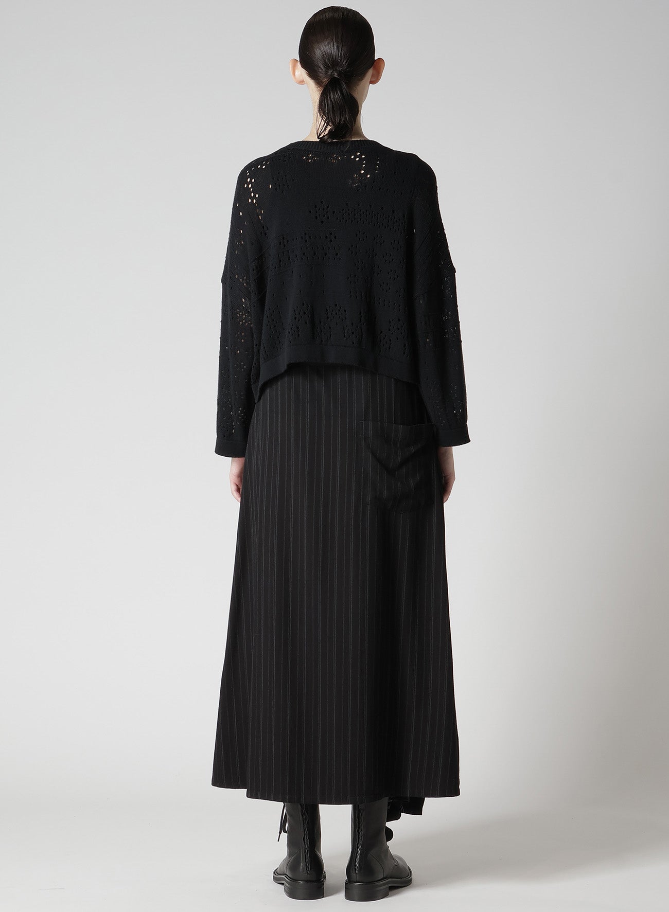 PATCHWORK LACE CROPPED CARDIGAN