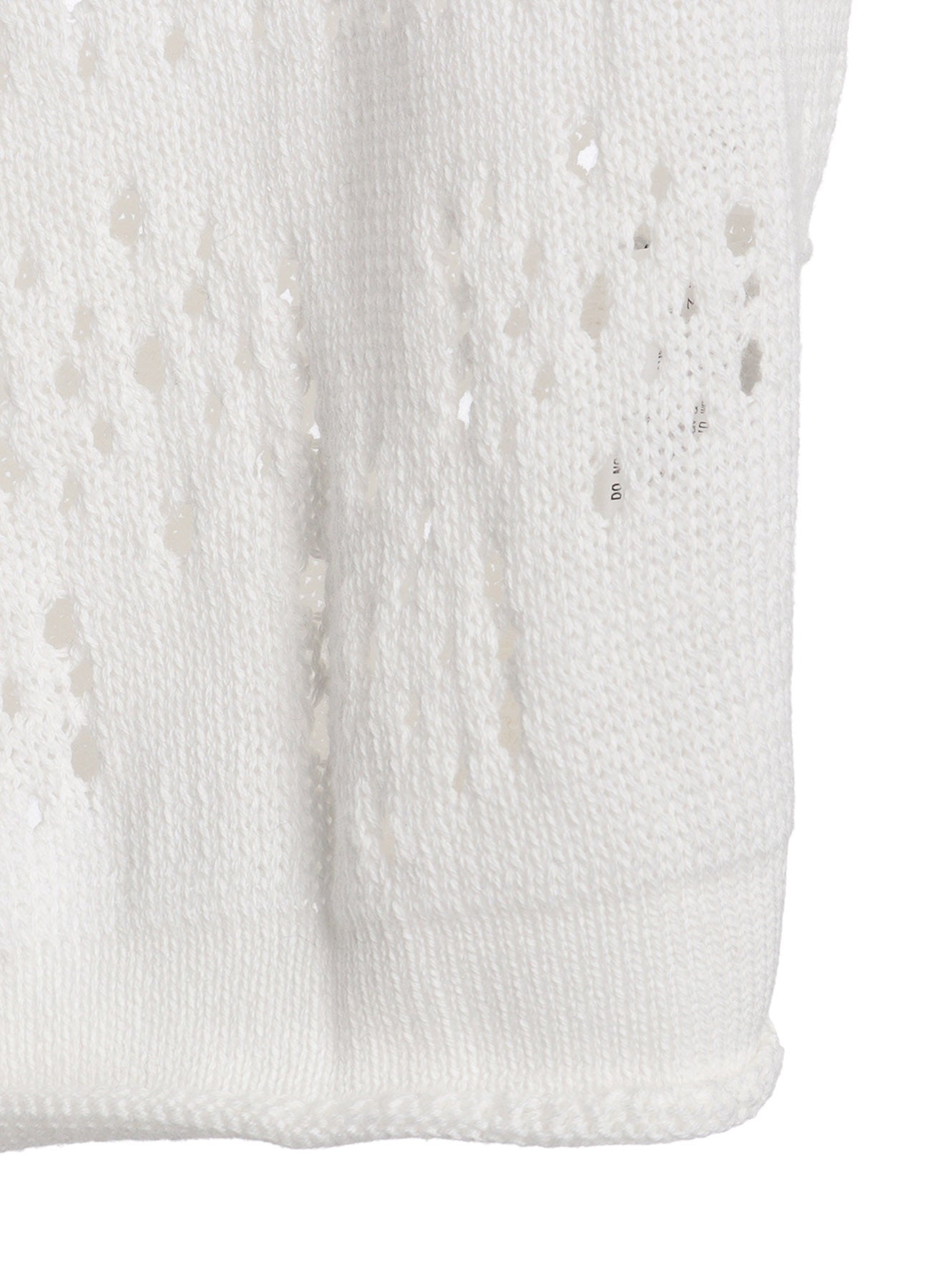 PATCHWORK LACE OFF-NECK CROPPED CARDIGAN