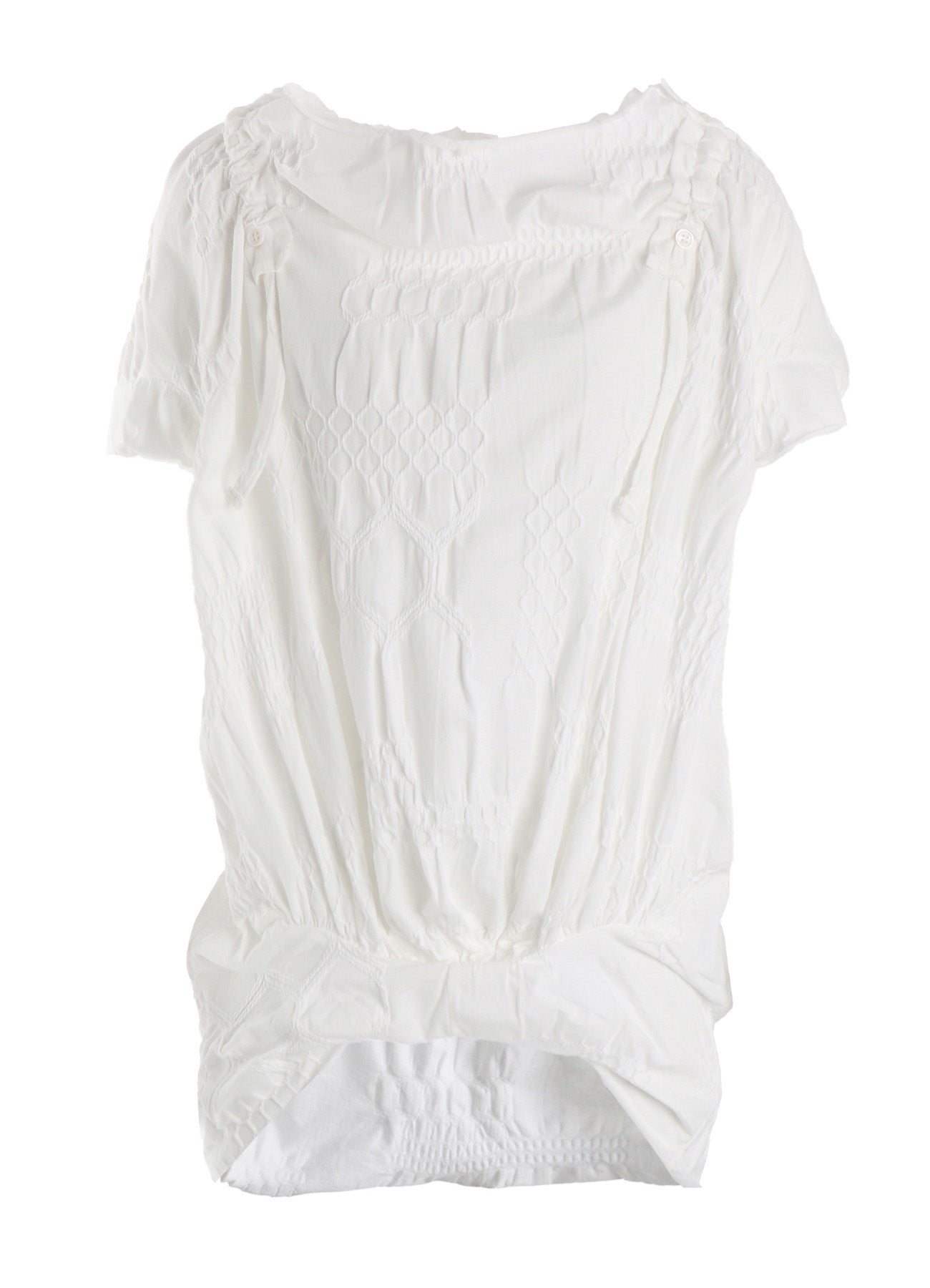 SMOCKING JQ GATHERED COLLAR PULLOVER