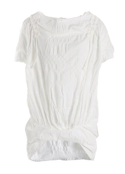 SMOCKING JQ GATHERED COLLAR PULLOVER