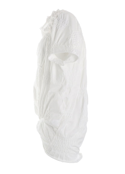 SMOCKING JQ GATHERED COLLAR PULLOVER