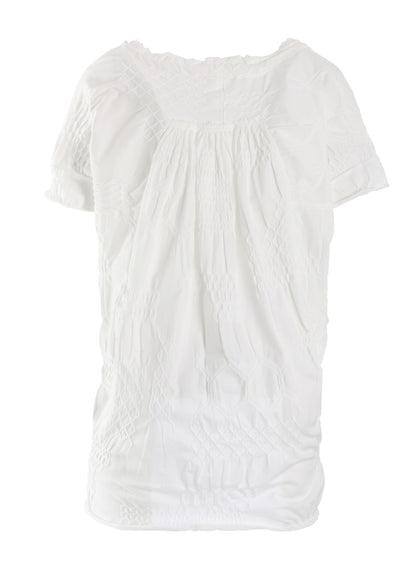 SMOCKING JQ GATHERED COLLAR PULLOVER