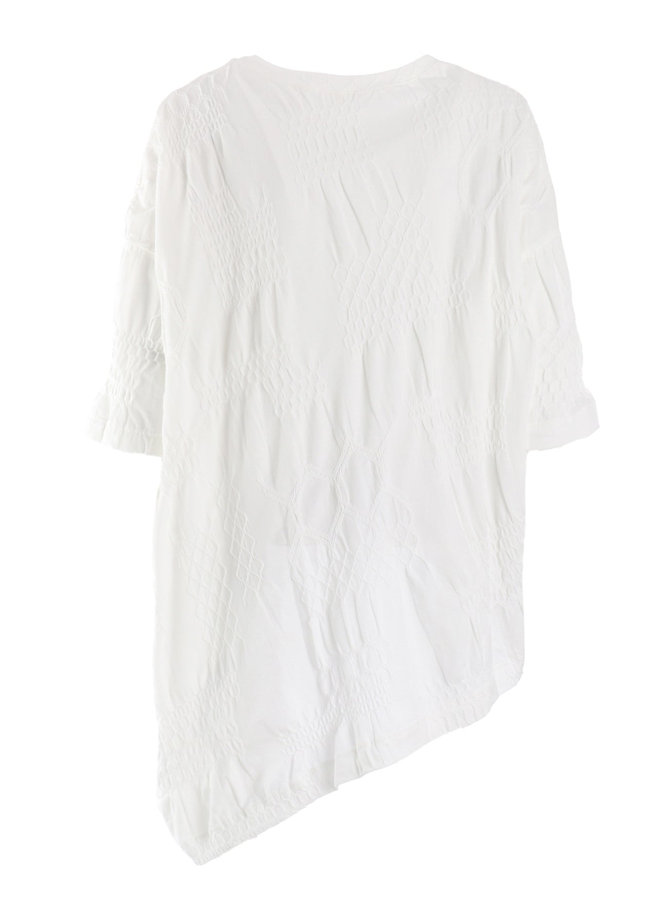 SMOCKING JQ ASYMMETRIC 3/4 SLEEVE TEE