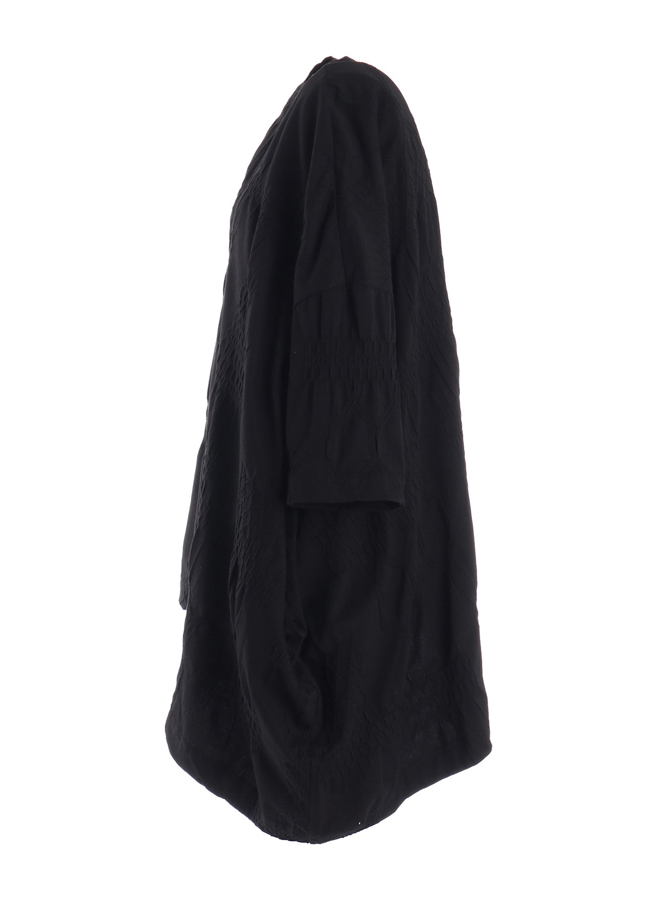 SMOCKING JQ ASYMMETRIC 3/4 SLEEVE TEE