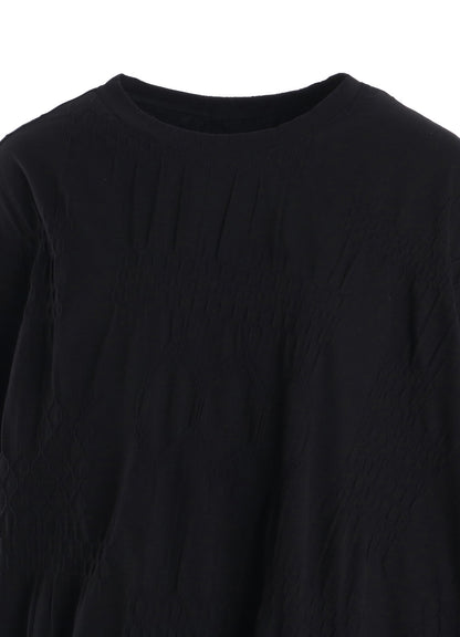 SMOCKING JQ ASYMMETRIC 3/4 SLEEVE TEE