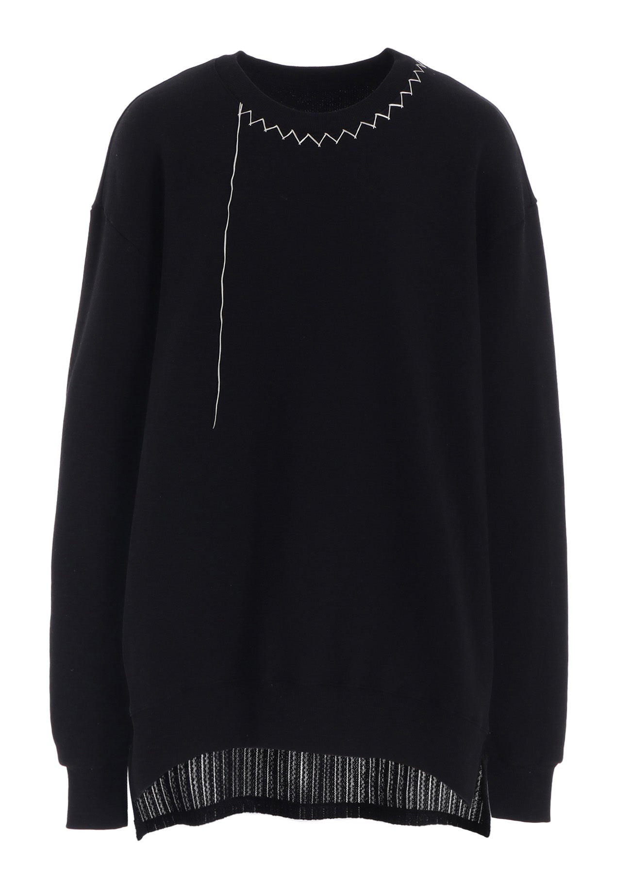 Y's - Y's Yohji Yamamoto 袖の取れる　黒トレーナー FRENCHTERRY HAND STITCH SWEATSHIRT – THE SHOP YOHJI YAMAMOTO