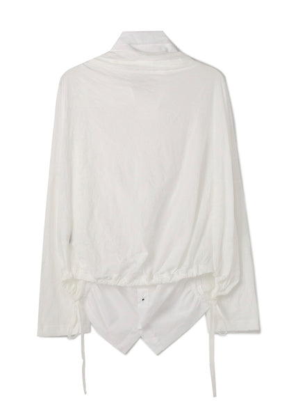 FRENCHTERRY HAND STITCH BACK ZIP PULLOVER