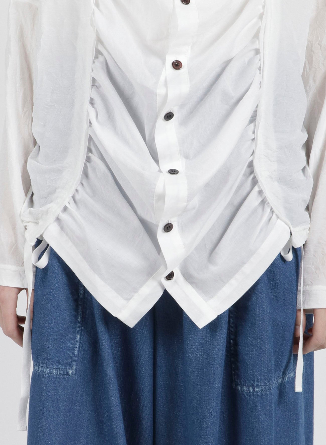 FRENCHTERRY HAND STITCH BACK ZIP PULLOVER