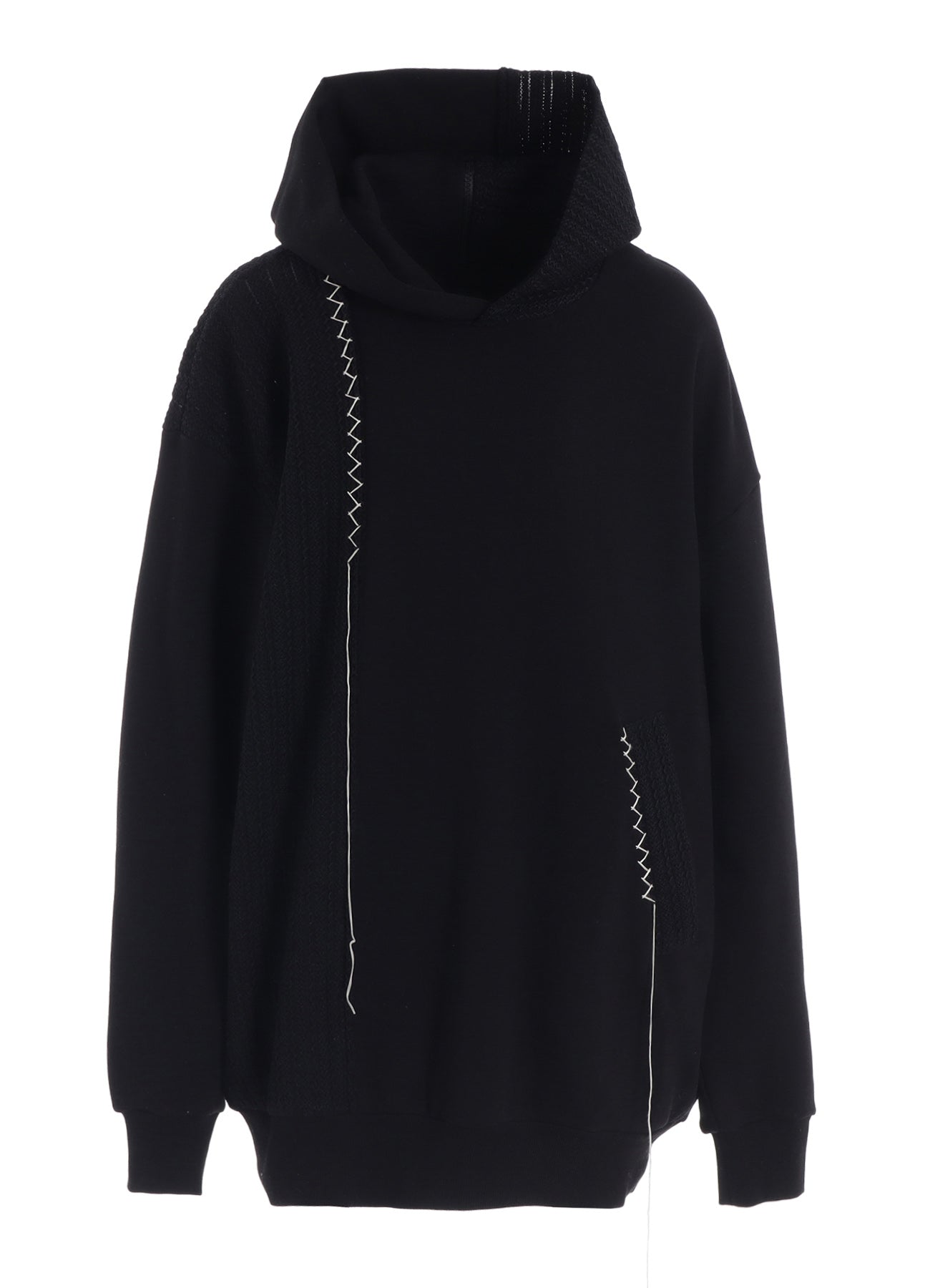 FRENCHTERRY HAND STITCH BACK ZIP PULLOVER