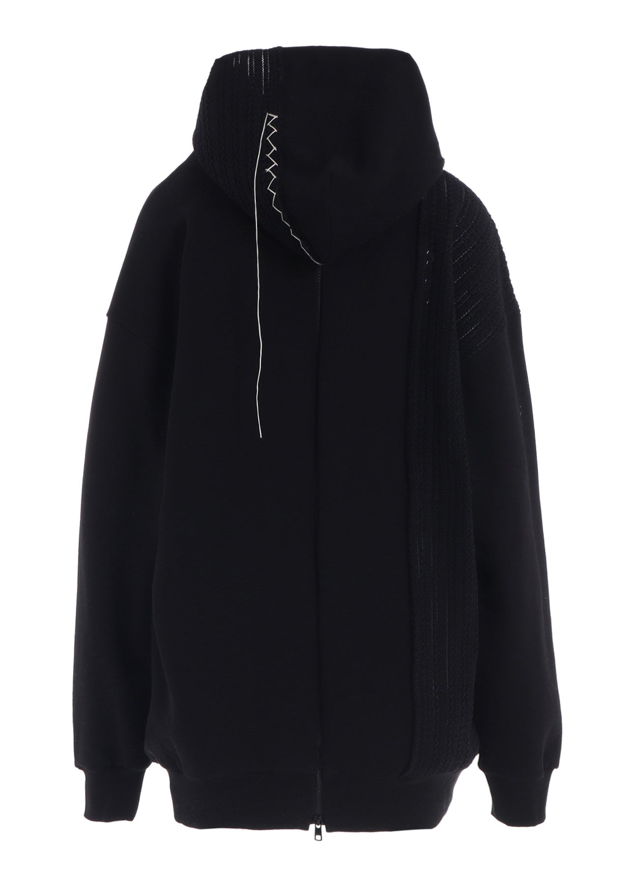 FRENCHTERRY HAND STITCH BACK ZIP PULLOVER