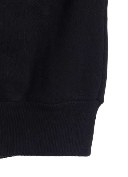 FRENCHTERRY HAND STITCH BACK ZIP PULLOVER