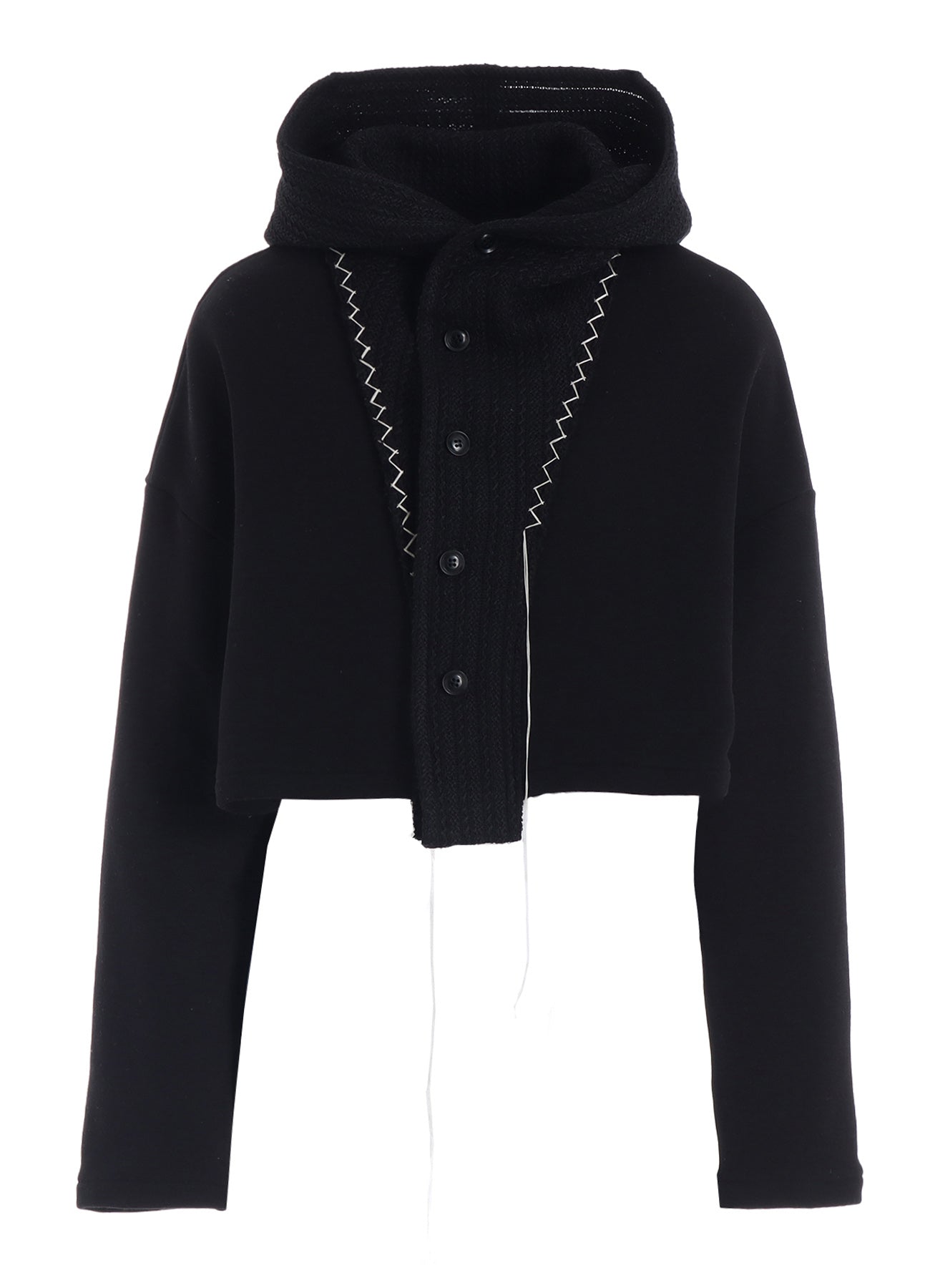 FRENCHTERRY HAND STITCH HOODED CARDIGAN