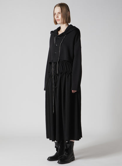 FRENCHTERRY HAND STITCH HOODED CARDIGAN