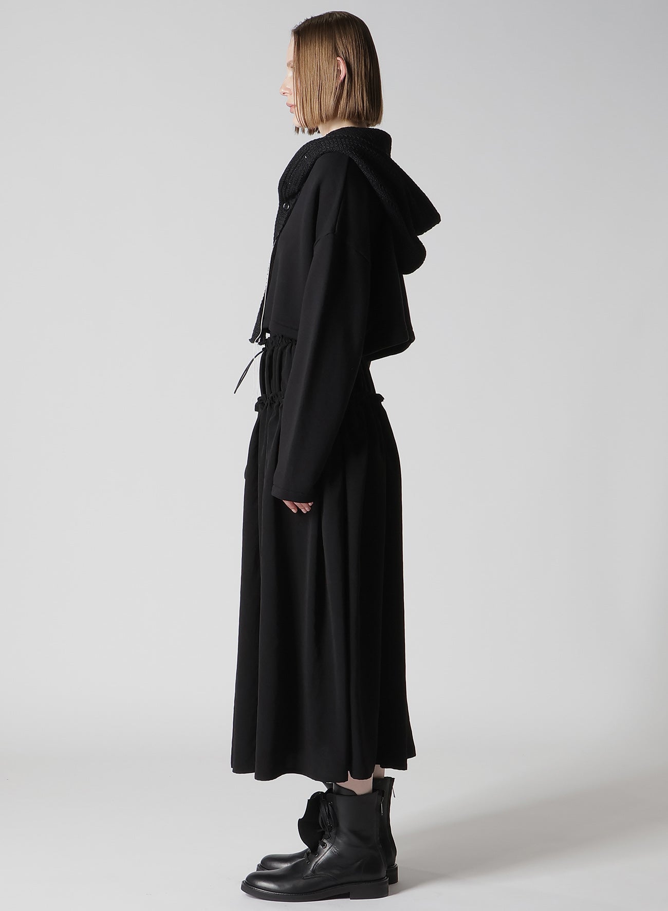 FRENCHTERRY HAND STITCH HOODED CARDIGAN