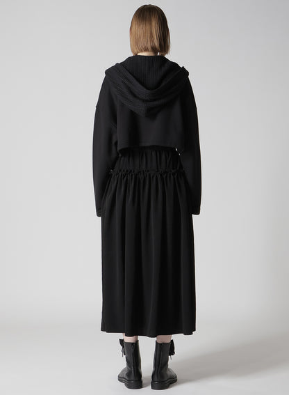 FRENCHTERRY HAND STITCH HOODED CARDIGAN