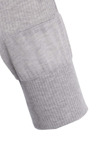 GAUZE JERSEY X RIB PANEL HIGH NECK SHORT SLEEVE TEE