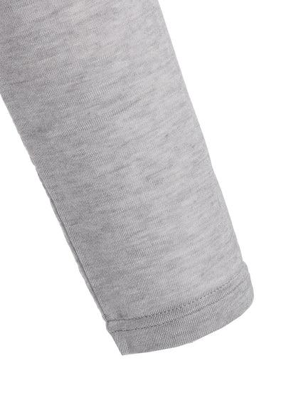 GAUZE JERSEY X RIB PANEL CROPPED ROUND NECK TEE