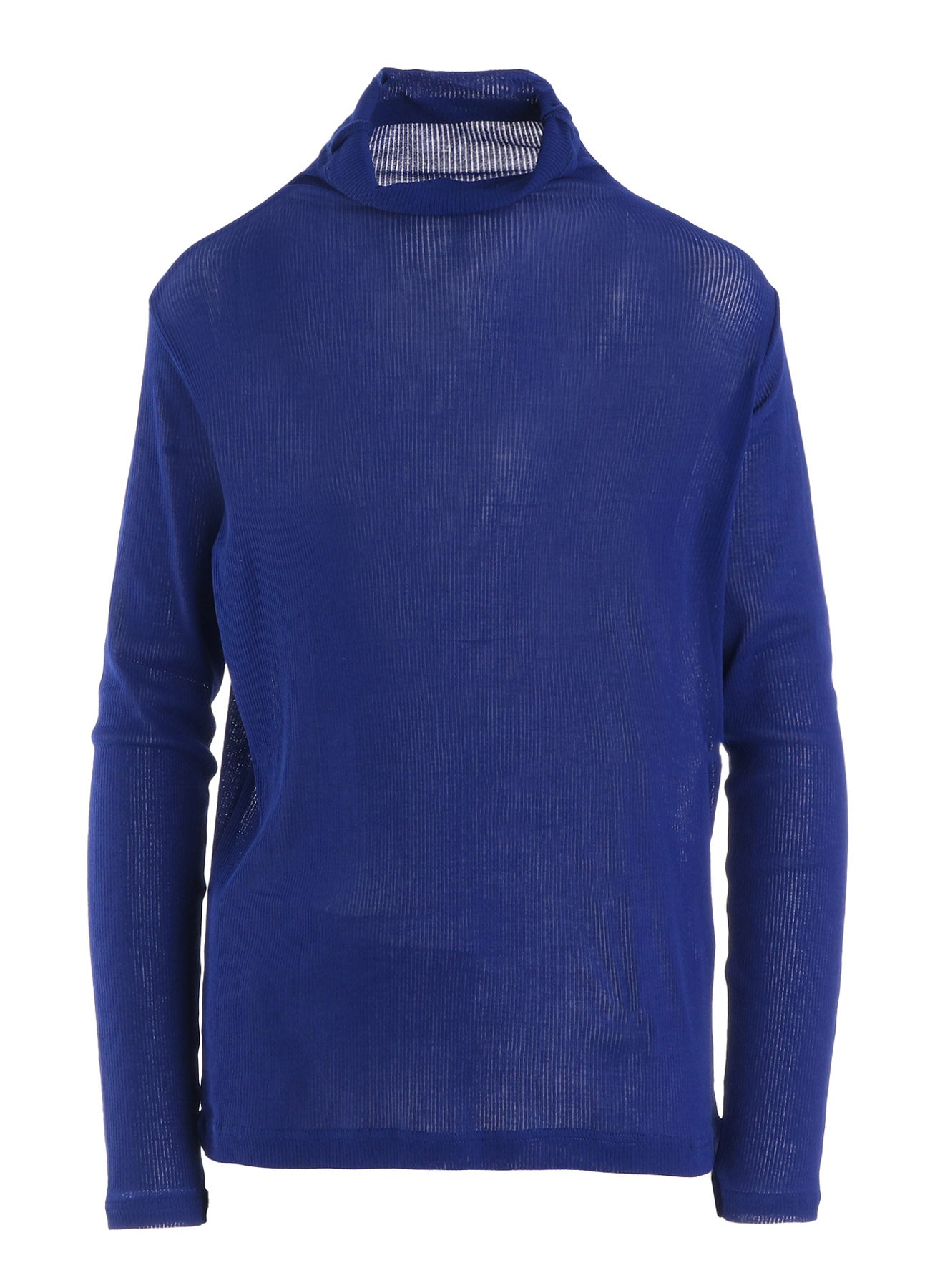 MERCERIZED RIB HIGH NECK LONG SLEEVE TEE