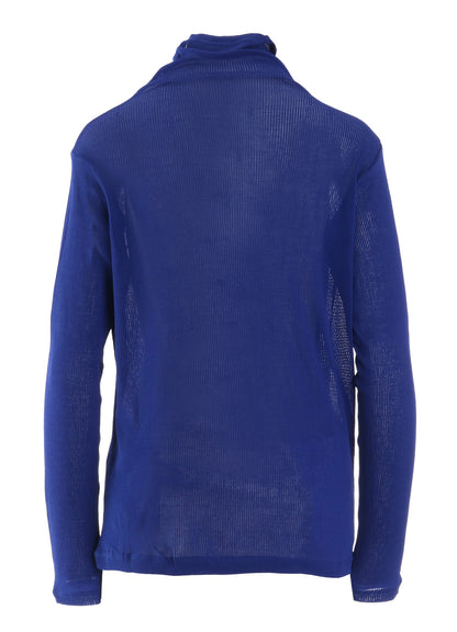 MERCERIZED RIB HIGH NECK LONG SLEEVE TEE