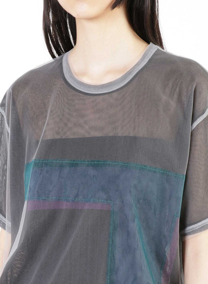 MERCERIZED RIB HIGH NECK LONG SLEEVE TEE