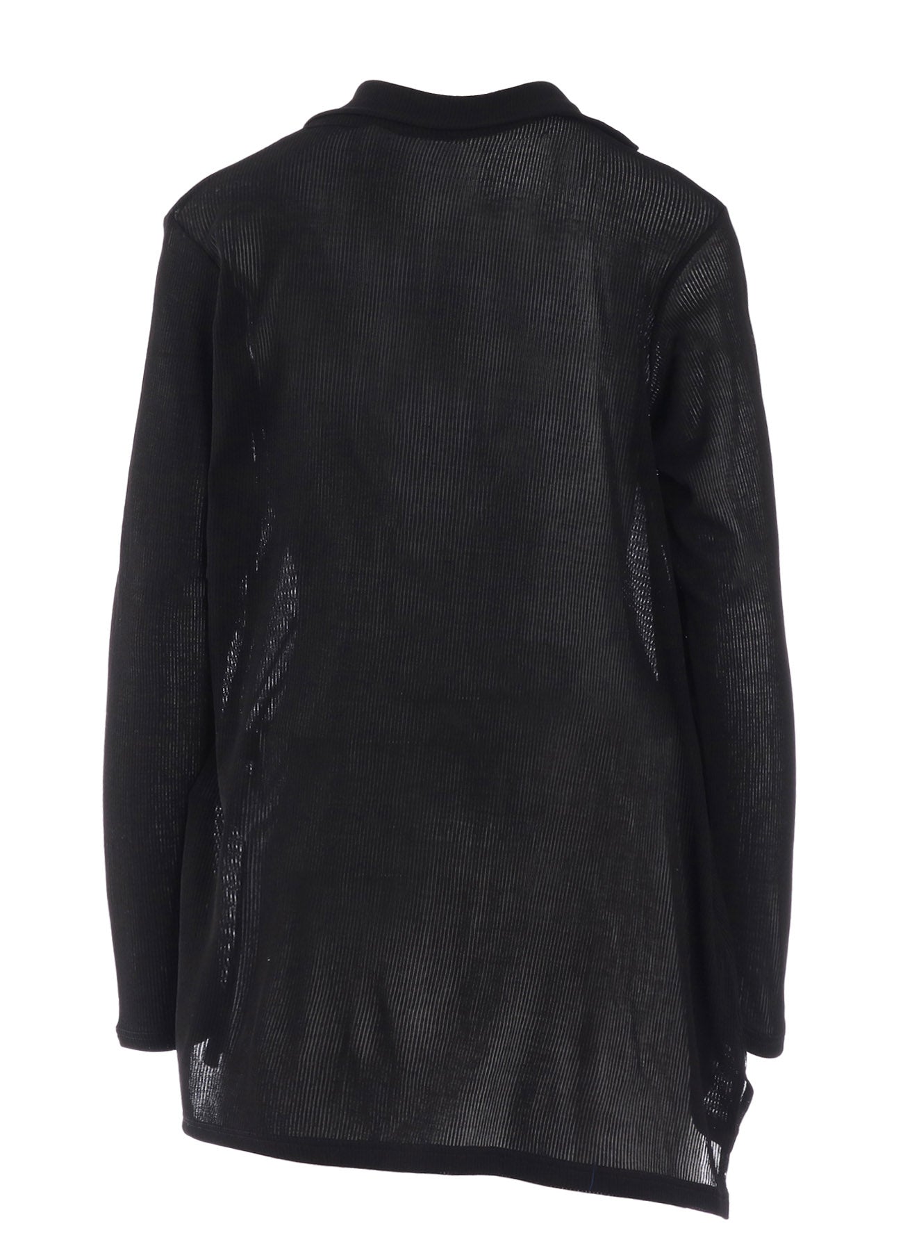 MERCERIZED RIB ASYMMETRIC CARDIGAN