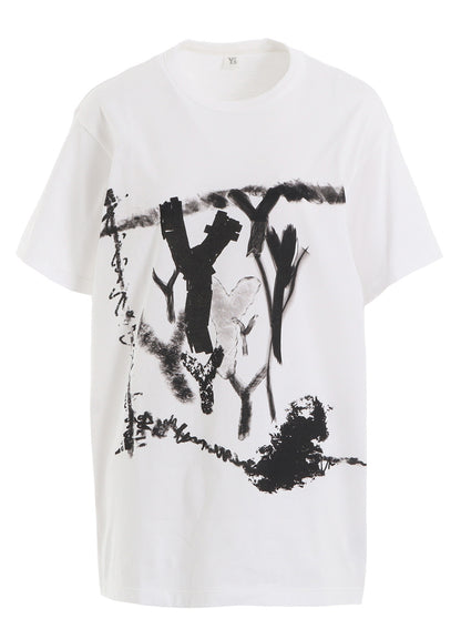 "Y" PIGMENT-PRINT HALF-SLEEVE TEE