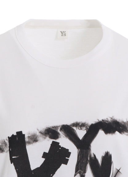 "Y" PIGMENT-PRINT HALF-SLEEVE TEE