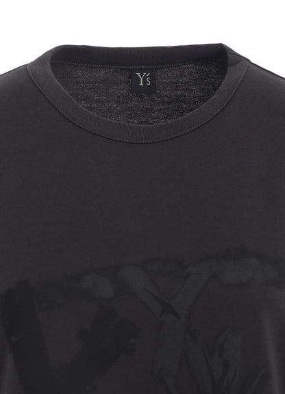 "Y" PIGMENT-PRINT HALF-SLEEVE TEE