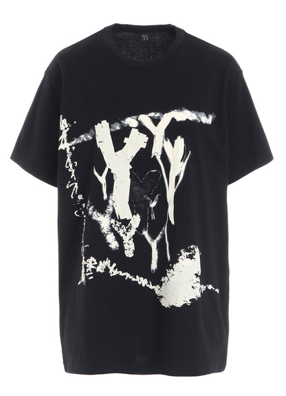 "Y" PIGMENT-PRINT HALF-SLEEVE TEE