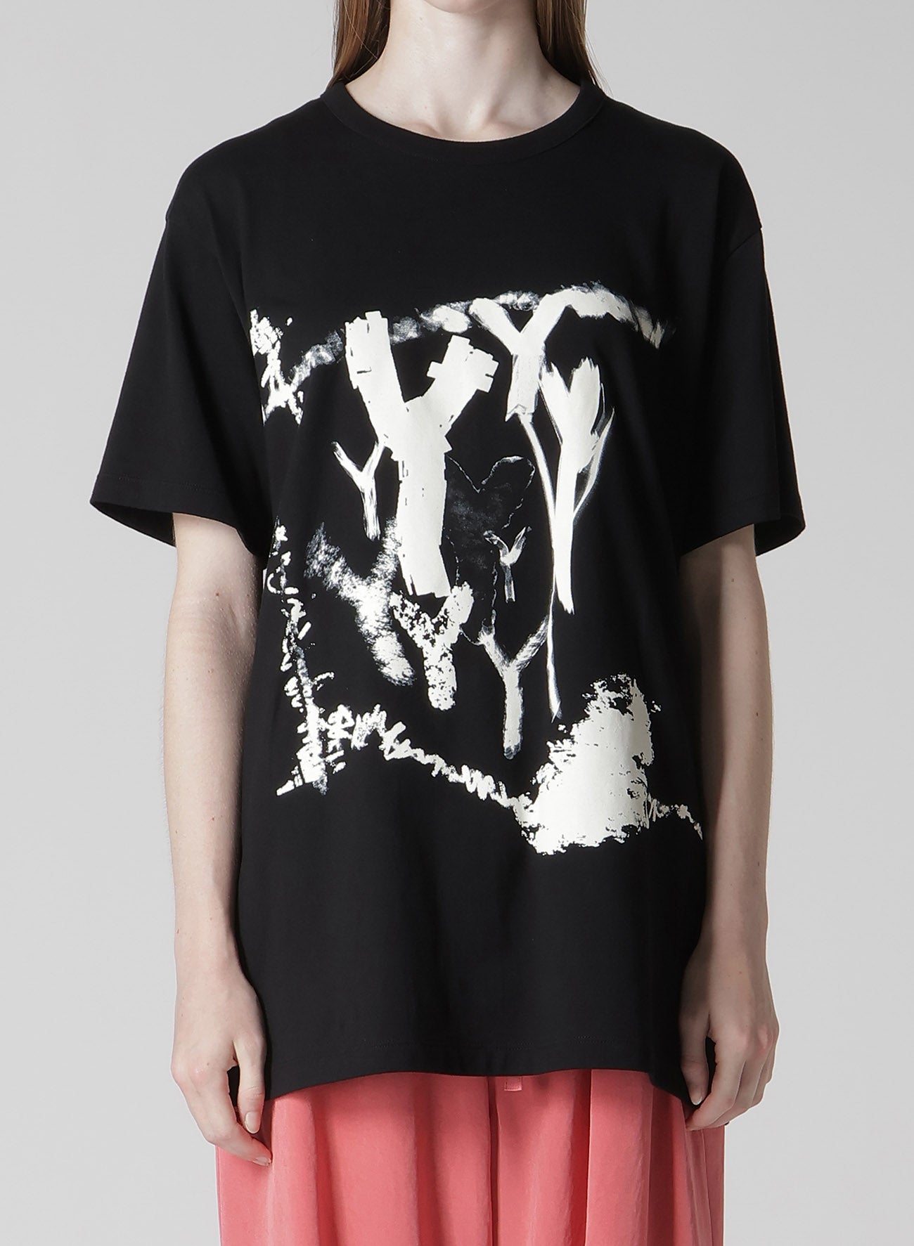 "Y" PIGMENT-PRINT HALF-SLEEVE TEE
