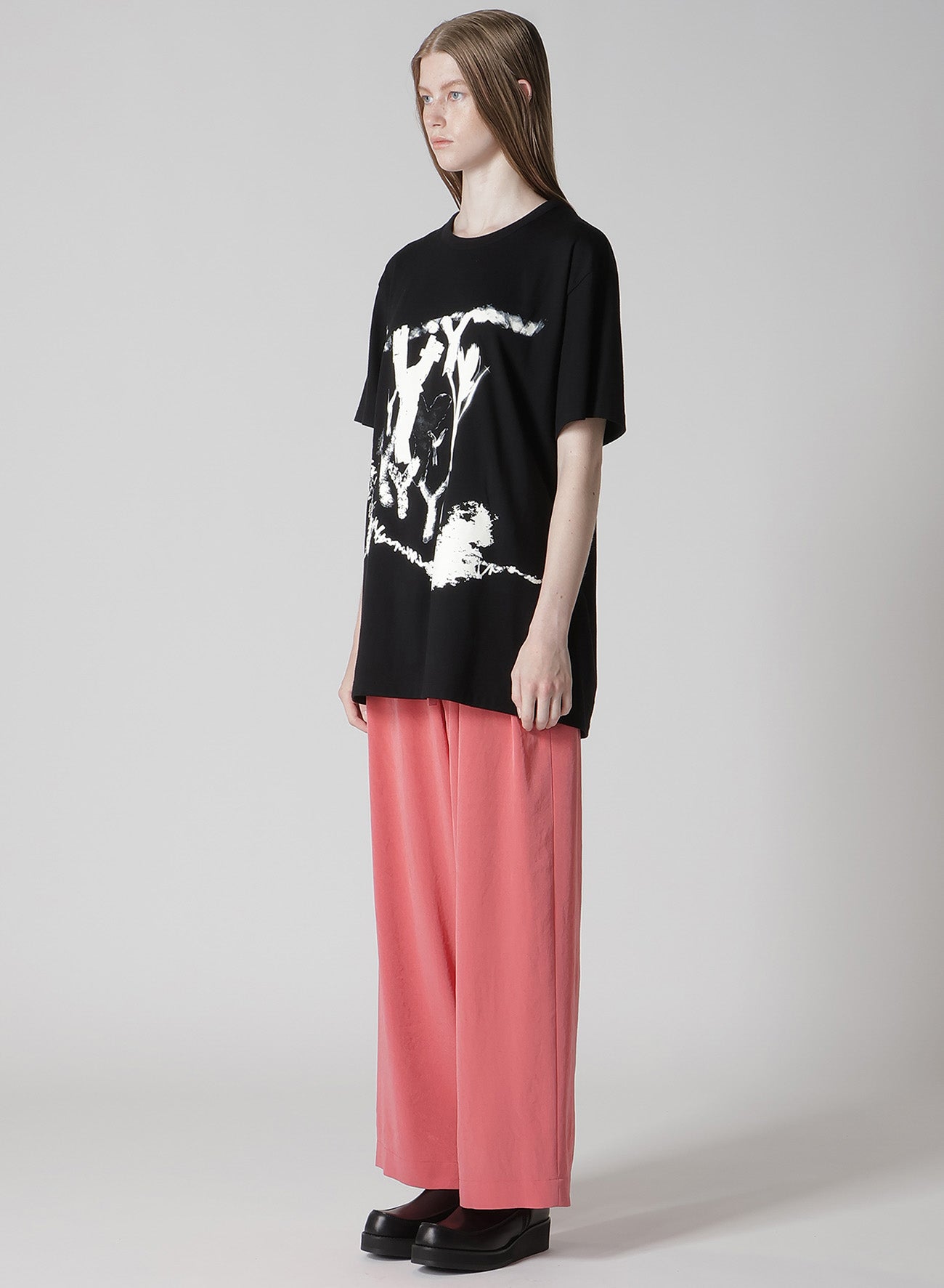 "Y" PIGMENT-PRINT HALF-SLEEVE TEE