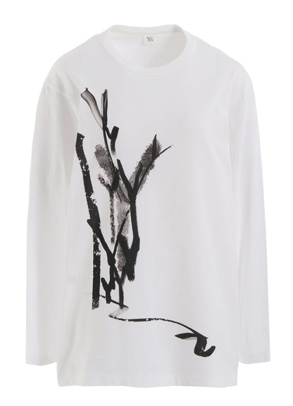 "Y" PIGMENT-PRINT LONG-SLEEVE TEE