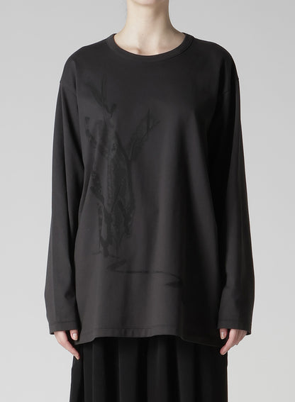 "Y" PIGMENT-PRINT LONG-SLEEVE TEE