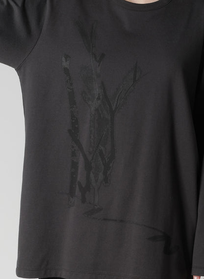 "Y" PIGMENT-PRINT LONG-SLEEVE TEE