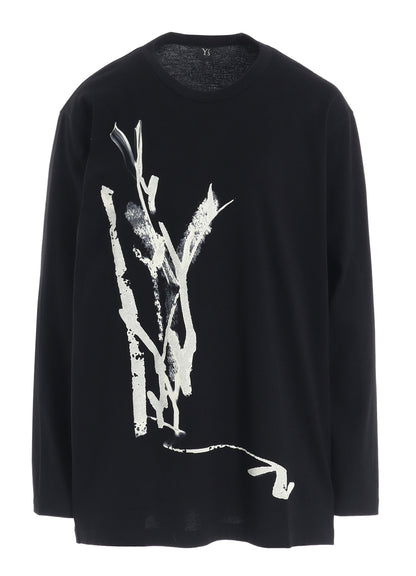 "Y" PIGMENT-PRINT LONG-SLEEVE TEE