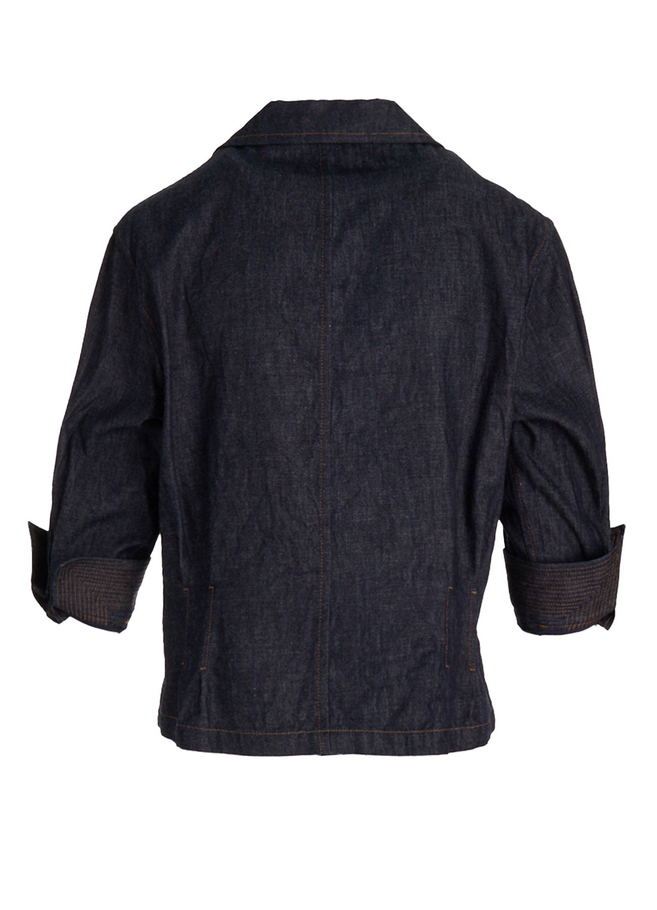 6OZ DENIM 3/4 SLEEVE BLOUSE