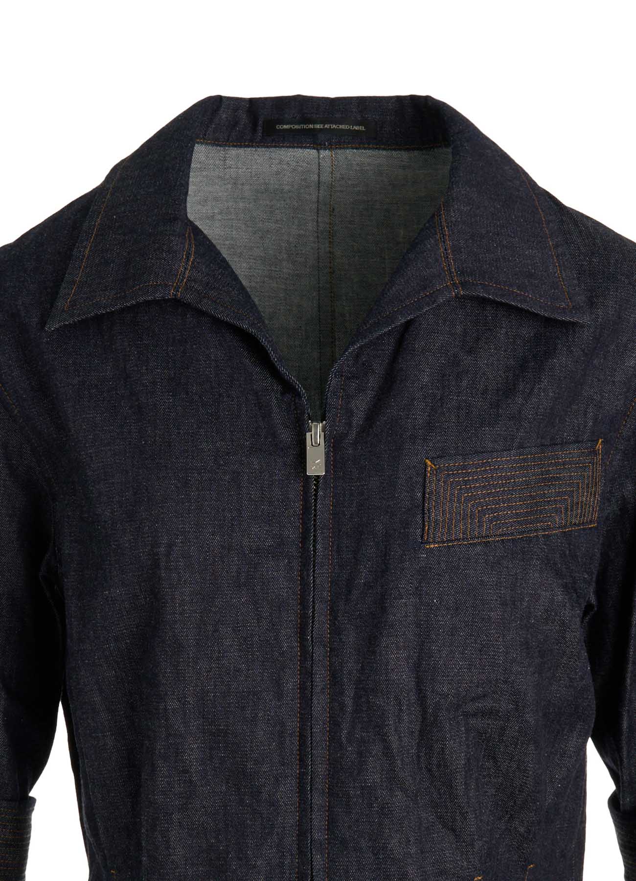 6OZ DENIM 3/4 SLEEVE BLOUSE