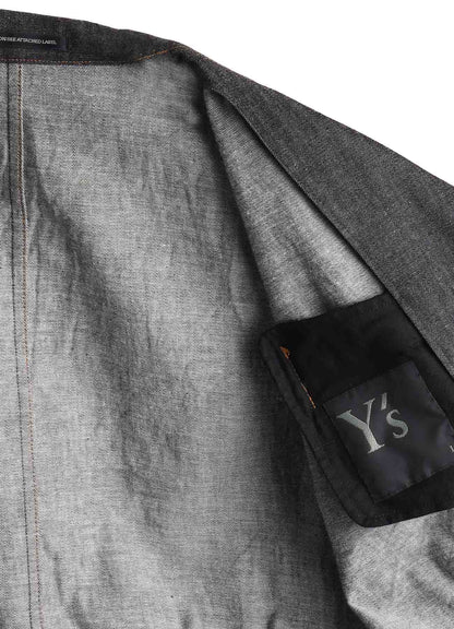 6OZ DENIM 3/4 SLEEVE BLOUSE