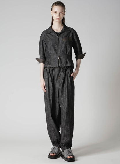 6OZ DENIM 3/4 SLEEVE BLOUSE