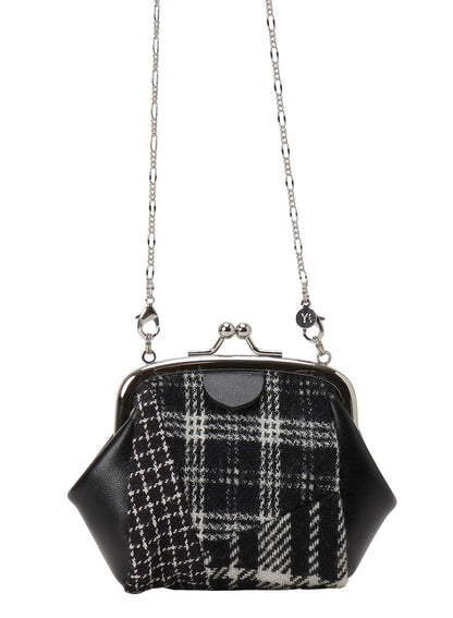 【11/8 12:00(JST) Release】LEATHER/MULTI PLAID CLASP NECKLACE