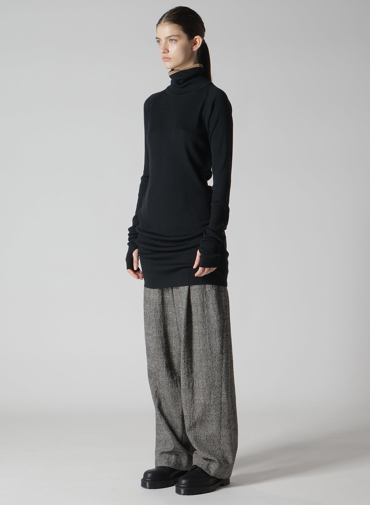 Y's × JOHN SMEDLEY TURTLENECK RIBBED KNIT