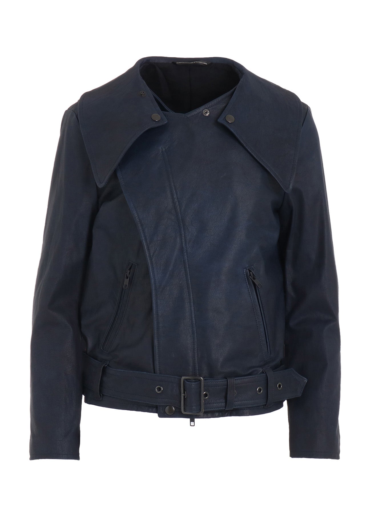 【11/8 12:00(JST) Release】INDIGO MUD DYED LEATHER BIKER JACKET