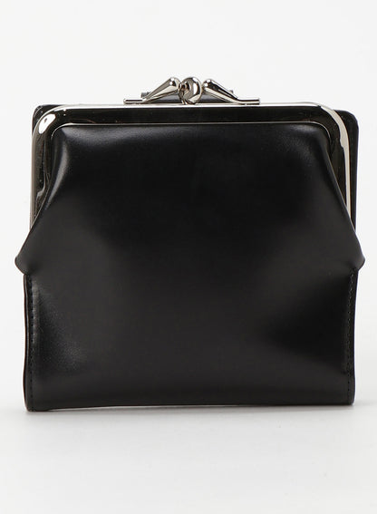 GLOSSY SMOOTH LEATHER CLASP WALLET