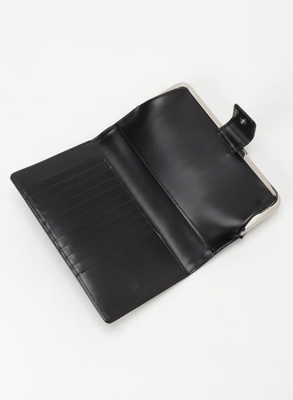 GLOSSY SMOOTH LEATHER LONG CLASP WALLET